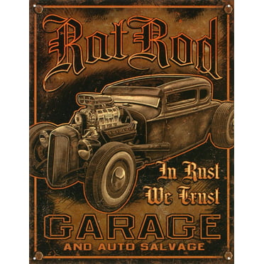 Rustic Reproduction Advertising Tin Sign New Pontiac V8 16 x 12.5 D1907 The Finest Website Inc 
